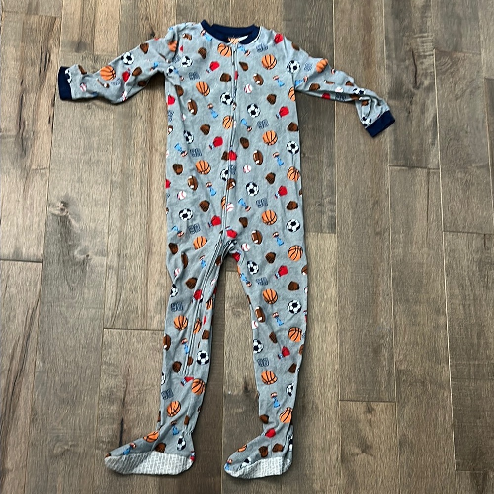 Carter's Gray and Blue Winter-Themed Footies